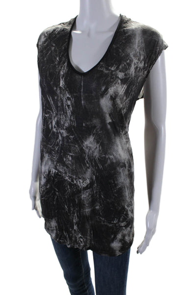 Helmut Lang Womens Sleeveless Thin Knit Basic Top Gray Size Small