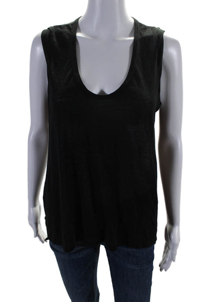 Helmut Helmut Lang Womens Scoop neck SLeeveless T Shirt Black Size Small