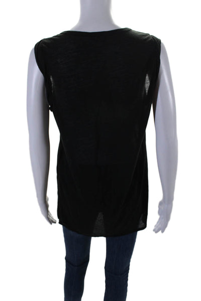 Helmut Helmut Lang Womens Scoop neck SLeeveless T Shirt Black Size Small