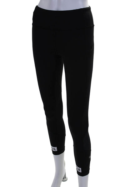 Lululemon x Soul Cycle Womens Mid Rise Logo Capri Leggings Black Size 2