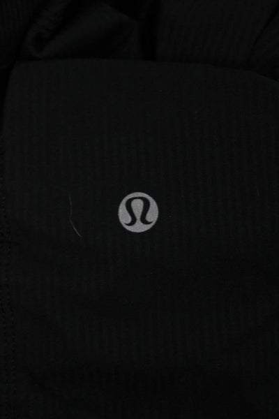 Lululemon Womens Elastic Drawstring Straight Leg Track Pants Black Size Medium