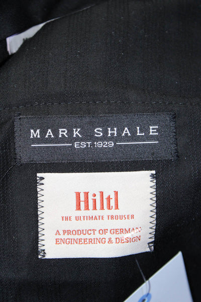 Mark Shale Men's Button Closure Flat Front Straight Leg Dress Pants Blue Size 36