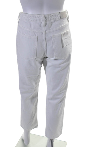 Hidden Womens Front Zip Tapered Leg Five Pocket Pants White Size 26