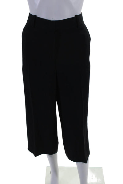 Everlane Womens Mid Rise Pleated Front Pedal Pusher Dress Pants Black Size 6