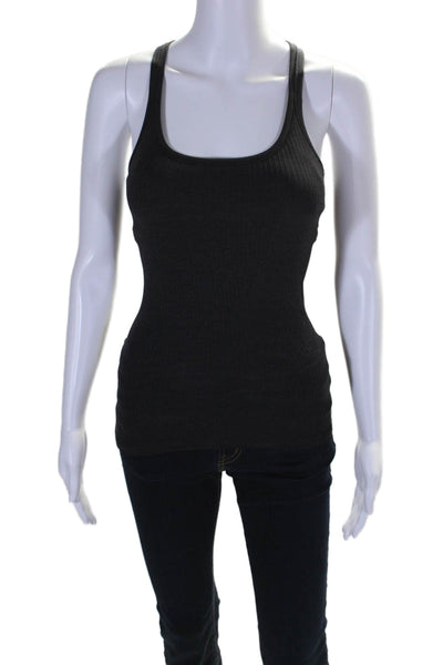 Lululemon Womens Racer Back Sleeveless Pullover Stretch Tank Top Black Size 2