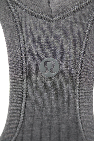 Lululemon Womens Racer Back Sleeveless Pullover Stretch Tank Top Black Size 2