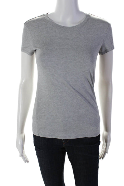 Alo Yoga Womens Short Sleeve Classic Crewneck T shirt Gray Size S