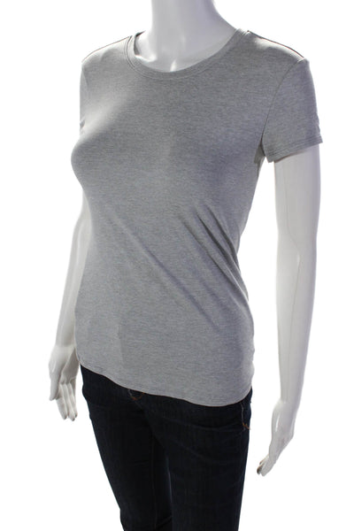 Alo Yoga Womens Short Sleeve Classic Crewneck T shirt Gray Size S