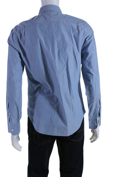 Bonobos Mens Long Sleeve Collared Button Down Shirt Blue Size Small