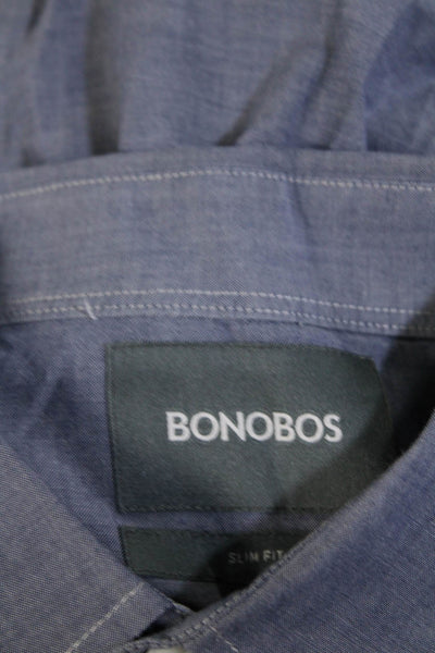 Bonobos Mens Long Sleeve Collared Button Down Top Blue Size Small