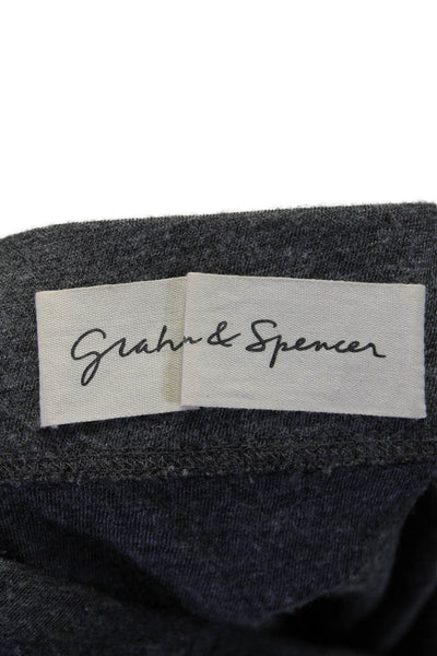 Graham & Spencer Womens Elastic Waistband Knit Pencil Skirt Gray Size Medium