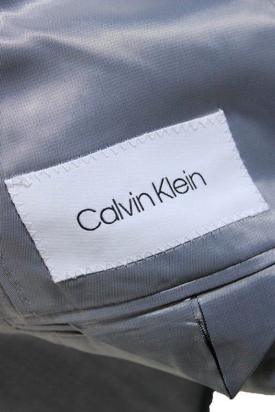 Calvin Klein Men's Long Sleeves Lined Two Button Jacket Heather Gray Size 40