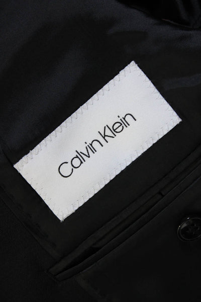 Calvin Klein Men's Long Sleeves Lined Two Button Jacket Black Size 40