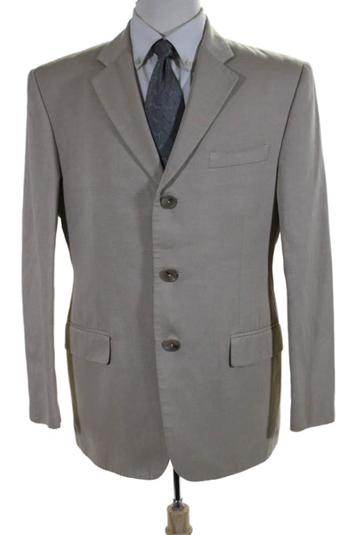 Banana Republic Men's Long Sleeves Lined Three Button Jacket Beige Size 42