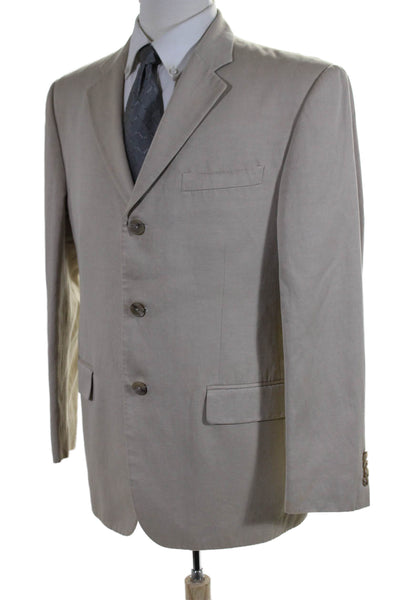 Banana Republic Men's Long Sleeves Lined Three Button Jacket Beige Size 42