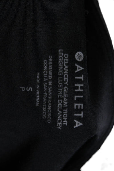 Athleta Women's High Waist Pockets Full Length Faux Leather Legging Black Size S