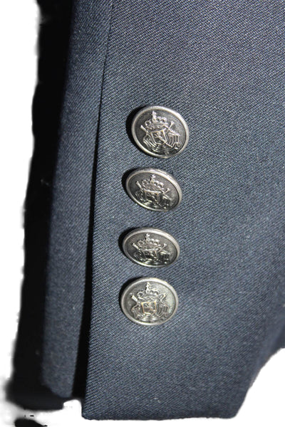 Michael Michael Kors Mens Wool Navy Blue Two Button Long Sleeve Blazer Size 40R