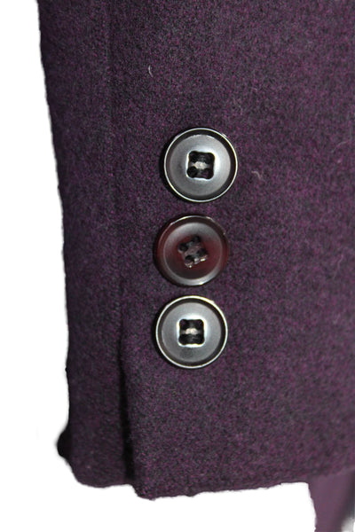 Cavelli Mens Wool Darted Collared Long Sleeve Buttoned Blazer Purple Size EUR 40