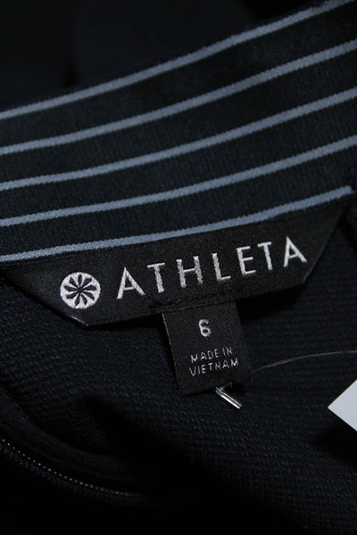 Athleta Womens Darted Back Zippered Slip-On Skinny Leg Pants Navy Size 6