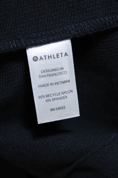 Athleta Womens Darted Back Zippered Slip-On Skinny Leg Pants Navy Size 6