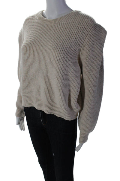 BB Dakota x Steve Madden Womens Cotton Ribbed Textured Sweater Top Beige Size XL