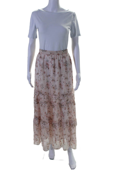 Cami NYC Women's Hook Closure Lined Ruffle Maxi Floral Skirt Size XS