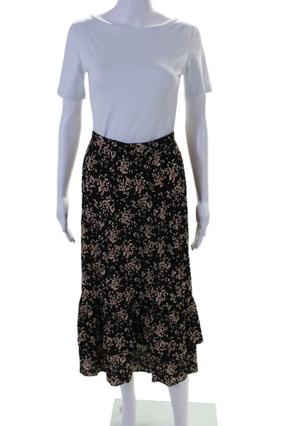 Ba&Sh Women's Elastic Waist Pull-On Unlined Tiered Floral Maxi Skirt Size 0