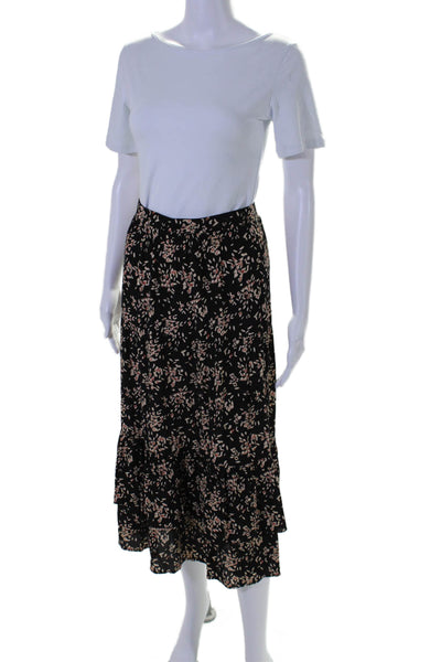 Ba&Sh Women's Elastic Waist Pull-On Unlined Tiered Floral Maxi Skirt Size 0