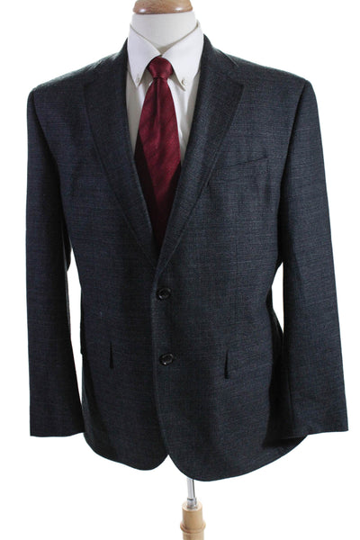 Ted Baker London Mens Wool Notch Collar Two Button Suit Jacket Gray Size 44R