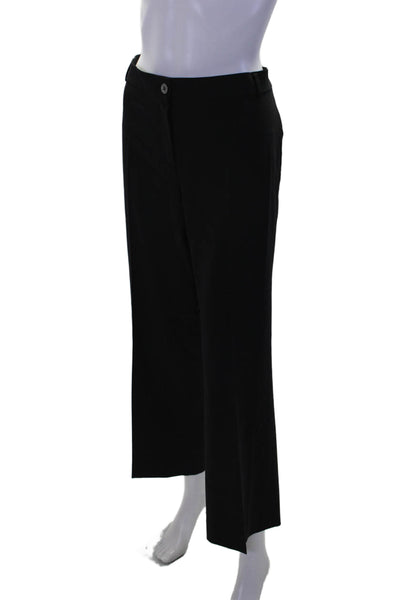 Escada Sport Womens Wool Flat Front Straight Leg Slacks Black Size 40