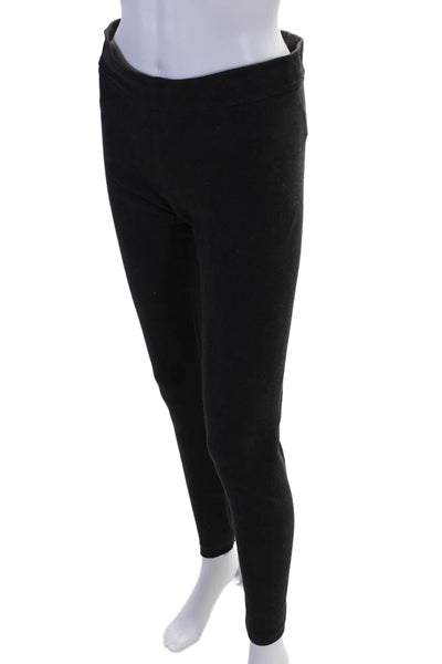 Avenue Montaigne Womens Faux Suede Pull On Skinny Leg Pants Black Size 2