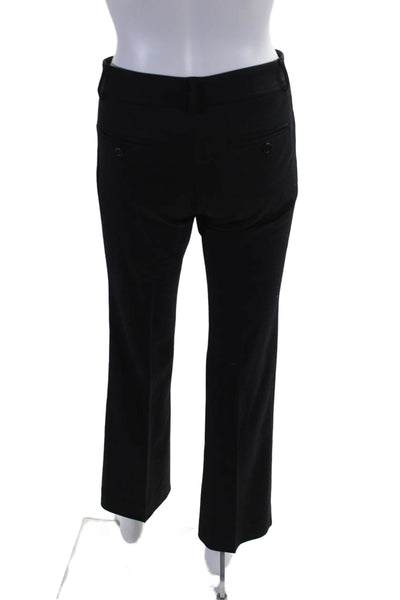 Theory Womens Wool Low Rise Pleated Front Flared Dress Trousers Black Size 00