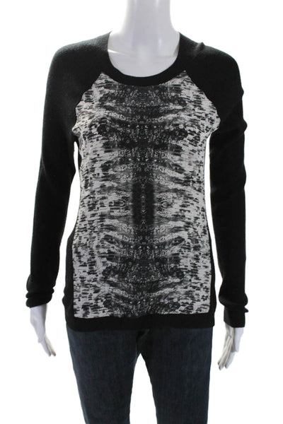 Reed Krakoff Women's Round Neck Long Sleeves Pullover Sweater Black Size XS