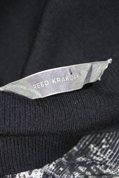 Reed Krakoff Women's Round Neck Long Sleeves Pullover Sweater Black Size XS