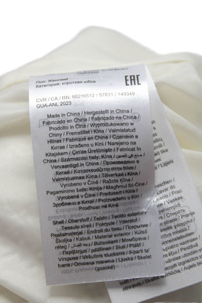 Vero Moda Womens Woven Knit Flat Front Mini Skirt Bright White Size 2