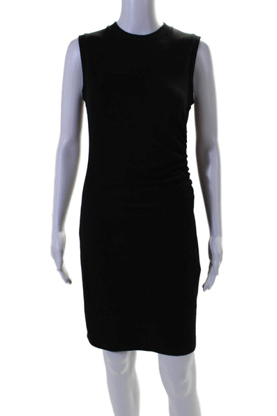 Vince Womens Ruched Sleeveless Body Con Pullover Dress Black Size Extra Small