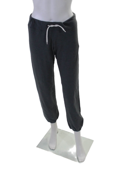 Monrow Womens Cotton Gray Drawstring Cuff Ankle Jogger Sweatpants Size S