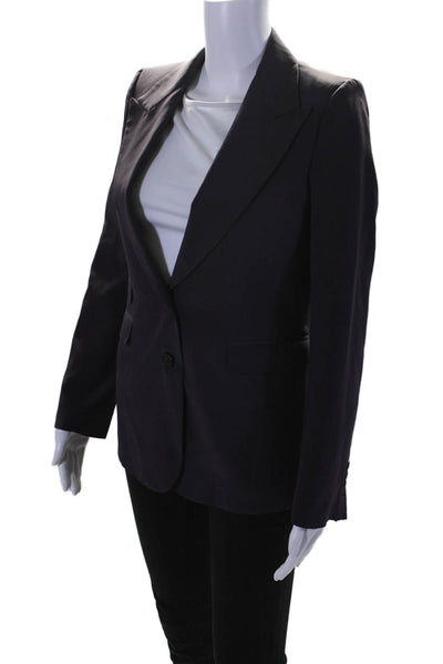 Neil Barrett Womens Notched Lapel Front Pocket Blazer Purple Size 40