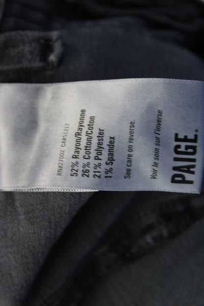 Paige Women's Midrise Pockets Tapered Leg Casual Jogger Pants Gray Size 24