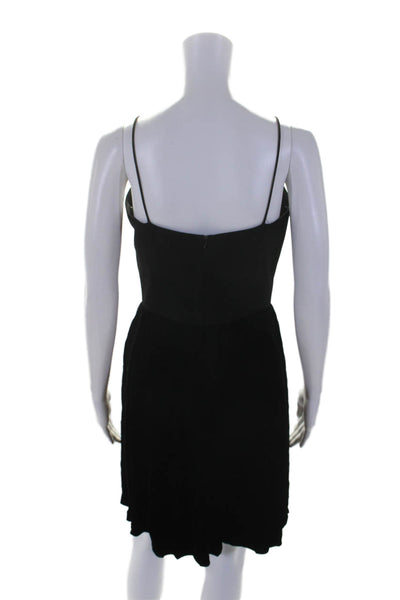 Balenciaga Black Dress Women Velvet V Neck A Line Dress Black Size EUR 38