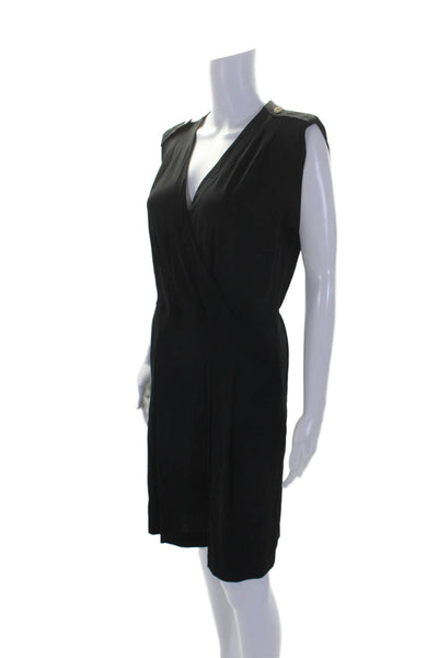 Gerard Darel Womens Short Cuffed Sleeves A Line Dress  Black Size EUR 38