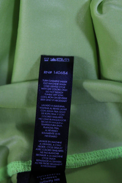 Koral Womens Solid Lime Green Pull On Pants Leggings Size M