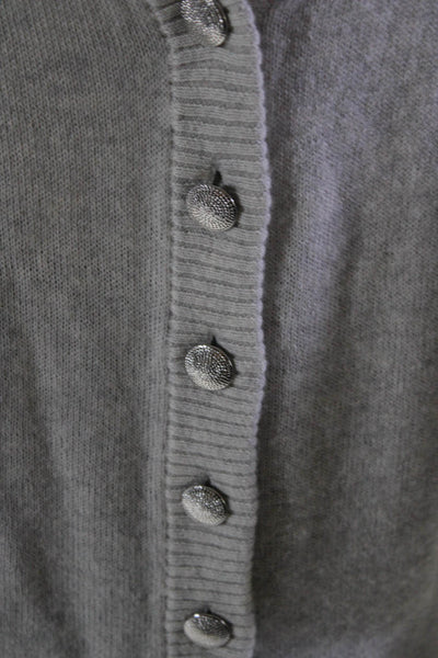 IRO Womens Cotton Dolman Sleeve Button Down Light Sweater Gray Size S