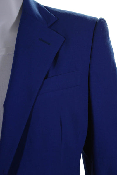 Ralph Lauren Black Label Womens Single Button Notched Lapel Blazer Jacket Blue 6