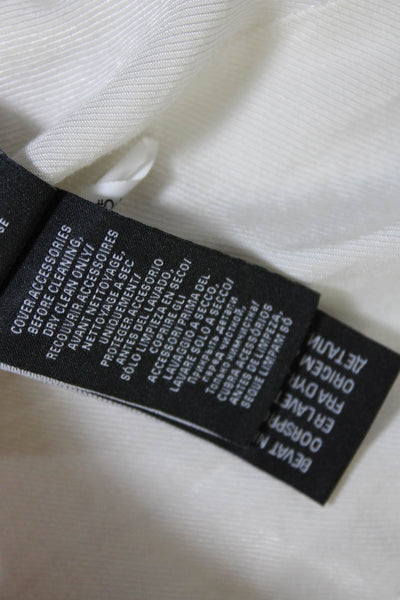 Ralph Lauren Black Label Womens Single Button Blazer Jacket White Cotton Size 4