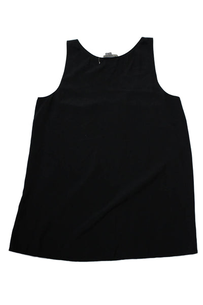 Vince Womens Sleeveless Pullover Scoop Neck Tank Tops Black Size Medium Lot 2