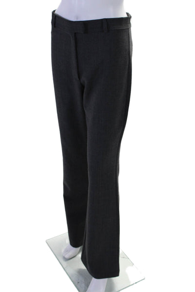 Friponne Womens Zipper Fly Mid Rise Pleated Straight Leg Dress Pants Gray Size 3