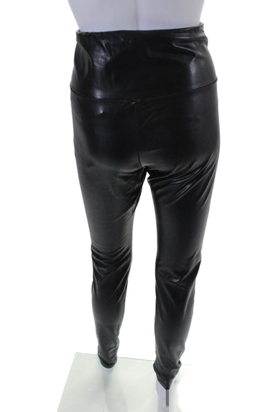 Wilfred Free Womens Faux Leather Mid Rise Pull On Ankle Leggings Black Size M