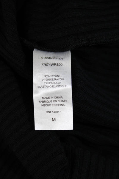 Lululemon Womens Stretch Mid-Rise Cropped Activewear Leggings Black Size 4