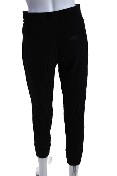 Monrow Womens Mid Rise Drawstring Lightweight Jogger Pants Black Size Small